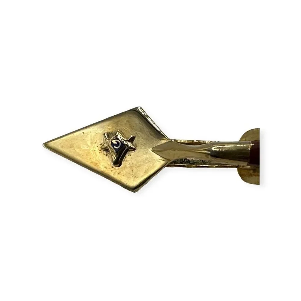Vintage tie clip costume gold tone